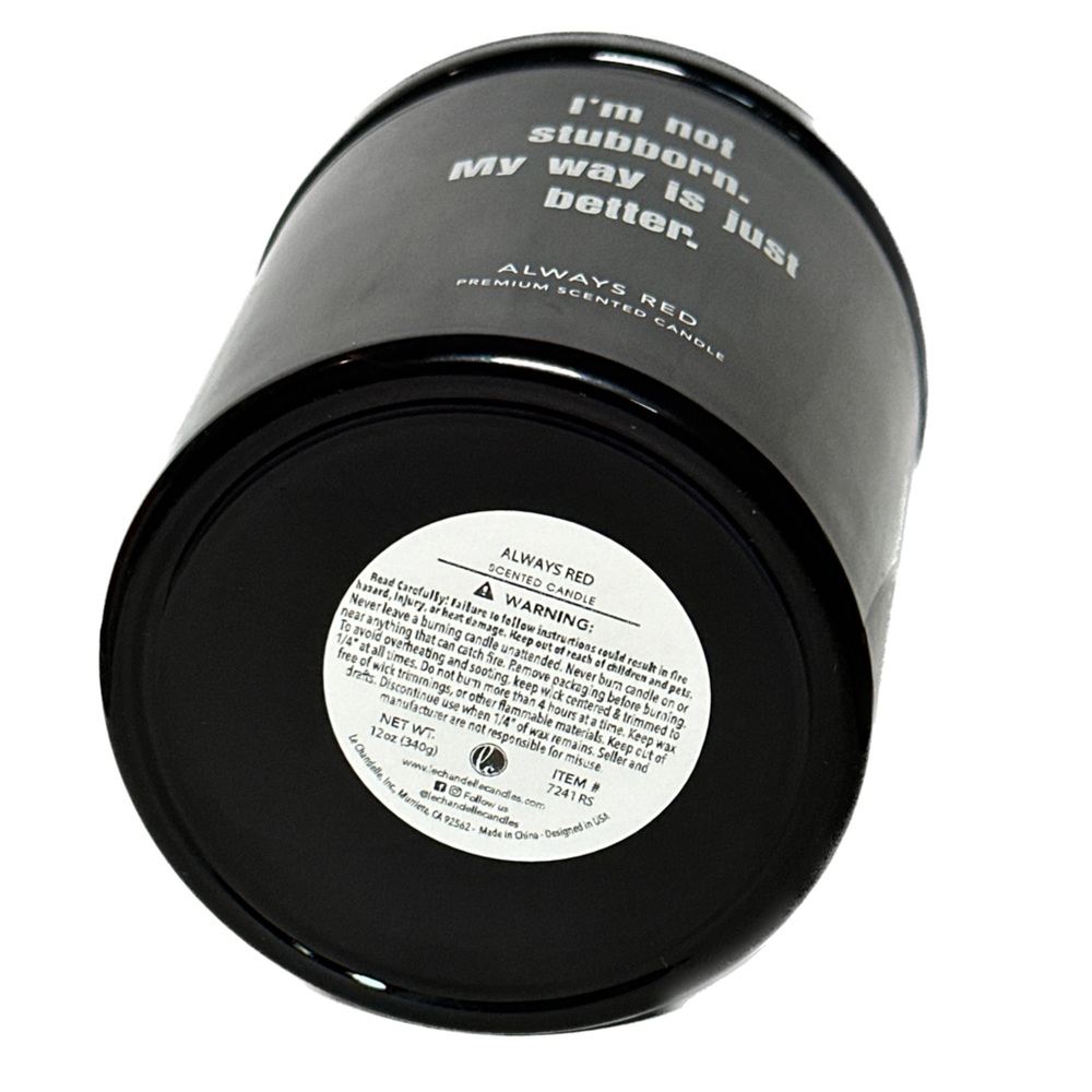 ‘I’m Not Stubborn…” Novelty 12oz candle - Picture 6 of 6